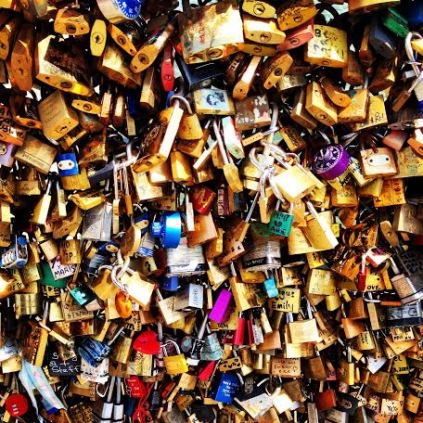 Locks of Love Bridge in Paris